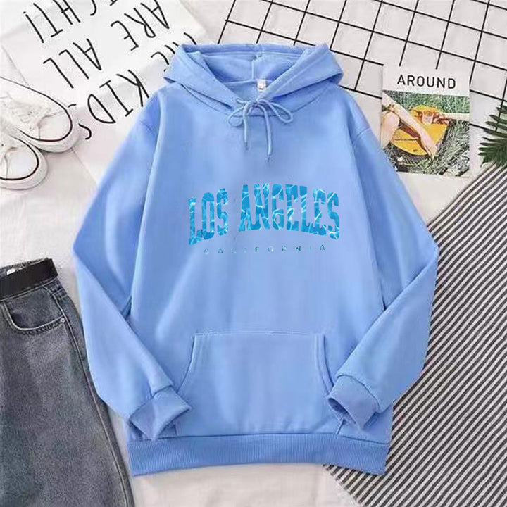 Women's hoodie with striking Los Angeles lettering Chic & Stil