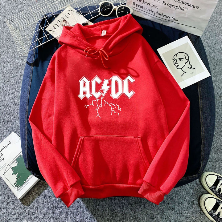 Women's hoodie with large band logo and kangaroo pocket Chic & Stil