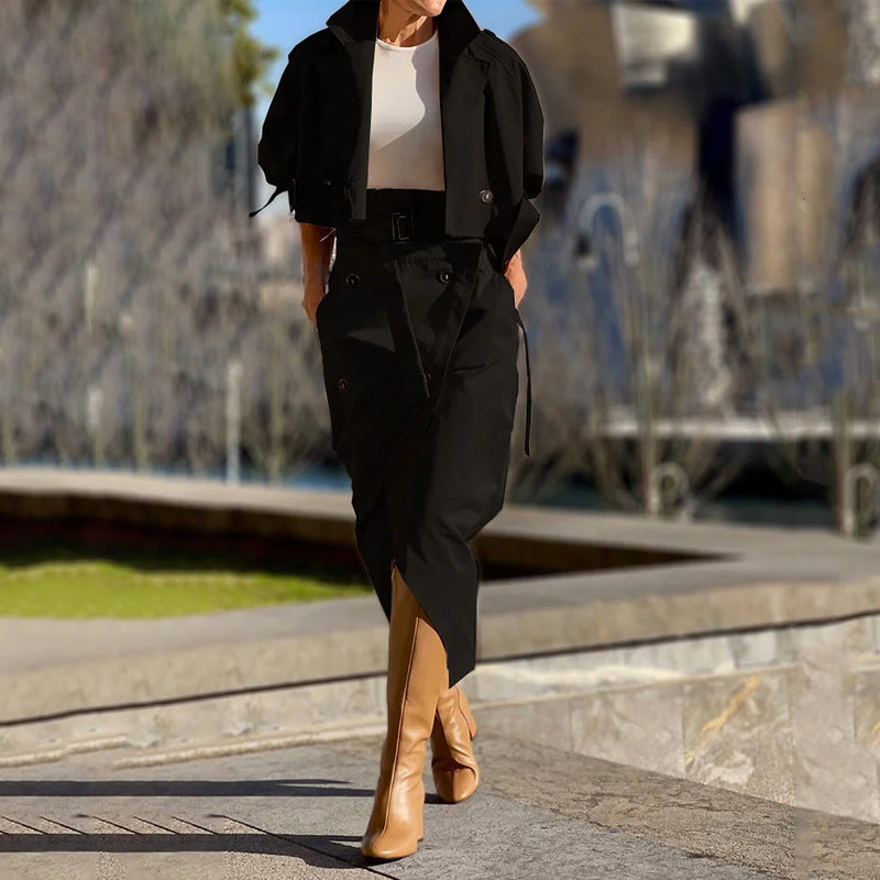 Chic and stylish ladies' jacket and skirt set