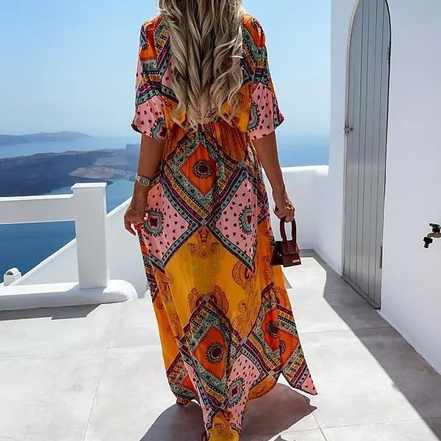 Maxi dress for women with colorful pattern Lune London