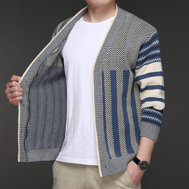 Cardigan jacket fashion for men with V-neck and elegant structured design Lune London