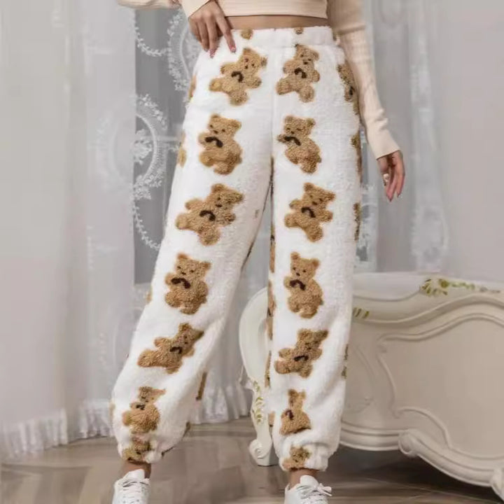 Soft leisure pants for women with a unique cow pattern Lune London