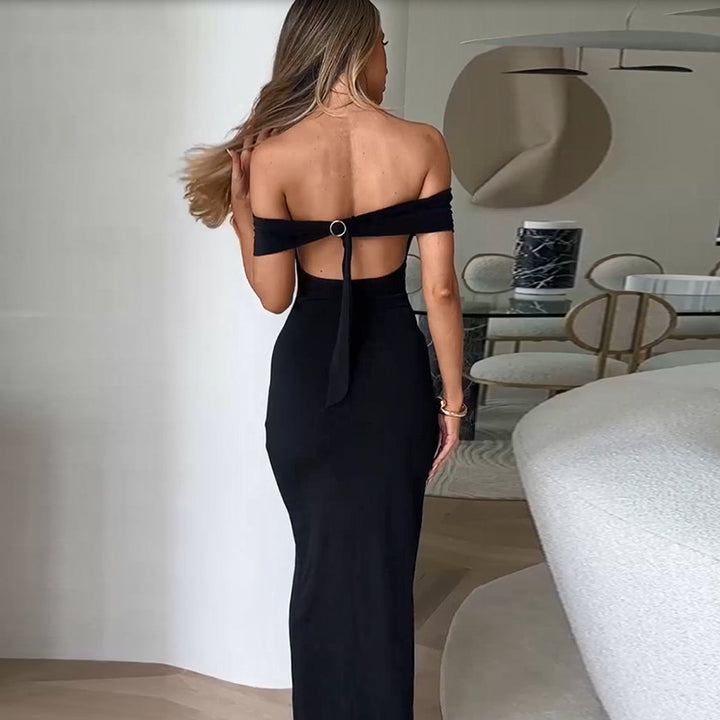 Lune London off-shoulder bodycon evening dress