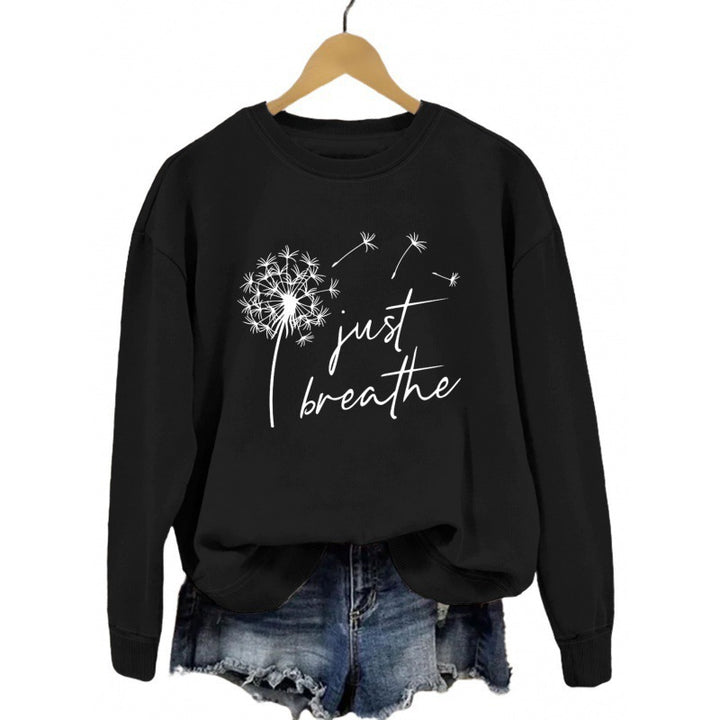 Sweat à capuche pour femmes avec motif de pissenlit inspirant Chic & Stil