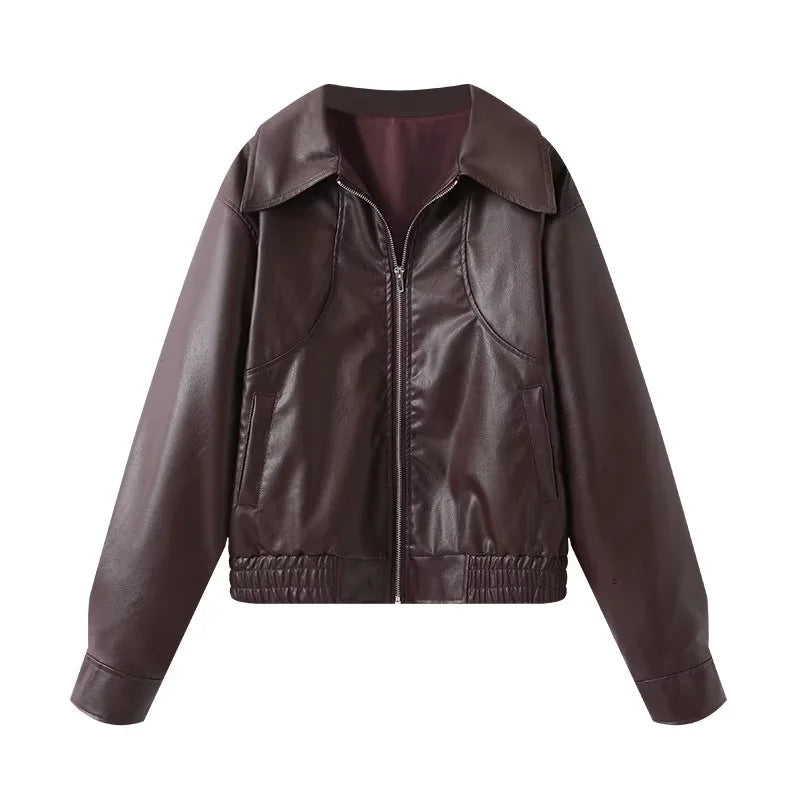 Fashion faux leather jacket for women with refined cut Lune London
