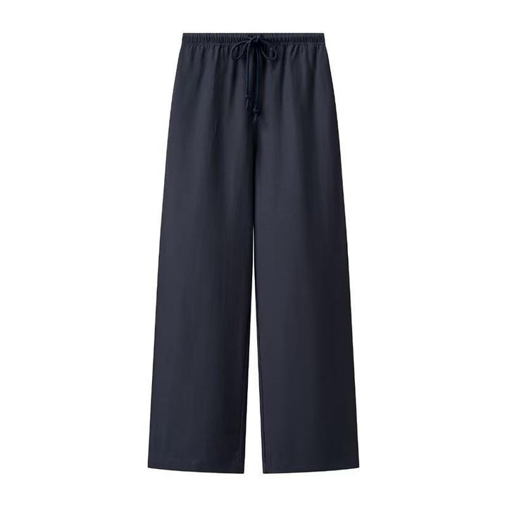 Leisure pants for women with a wide cut and comfortable elastic waistband Lune London