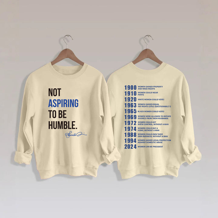 Sweat-shirt pour femmes avec lettrage inspirant et motif historique Chic & Stil