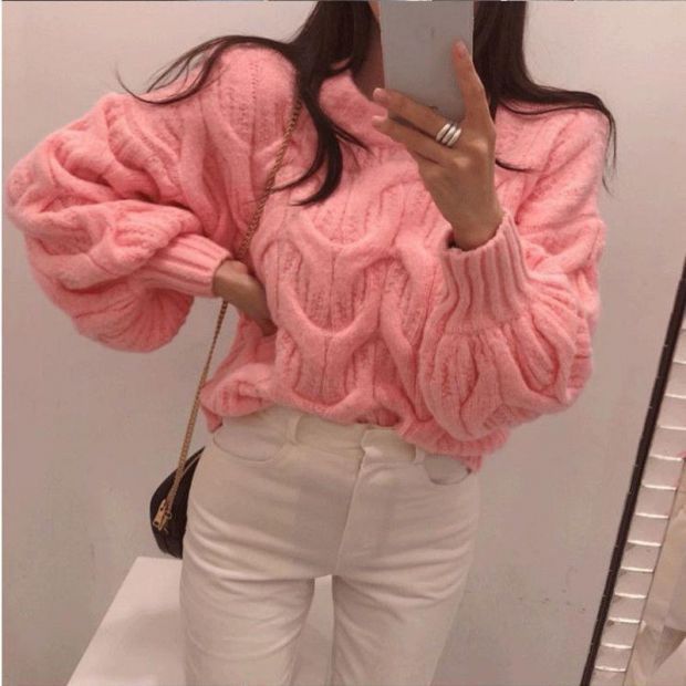 Pull en maille épaisse pour femmes avec un design de câbles élégant et une coupe décontractée Chic & Stil