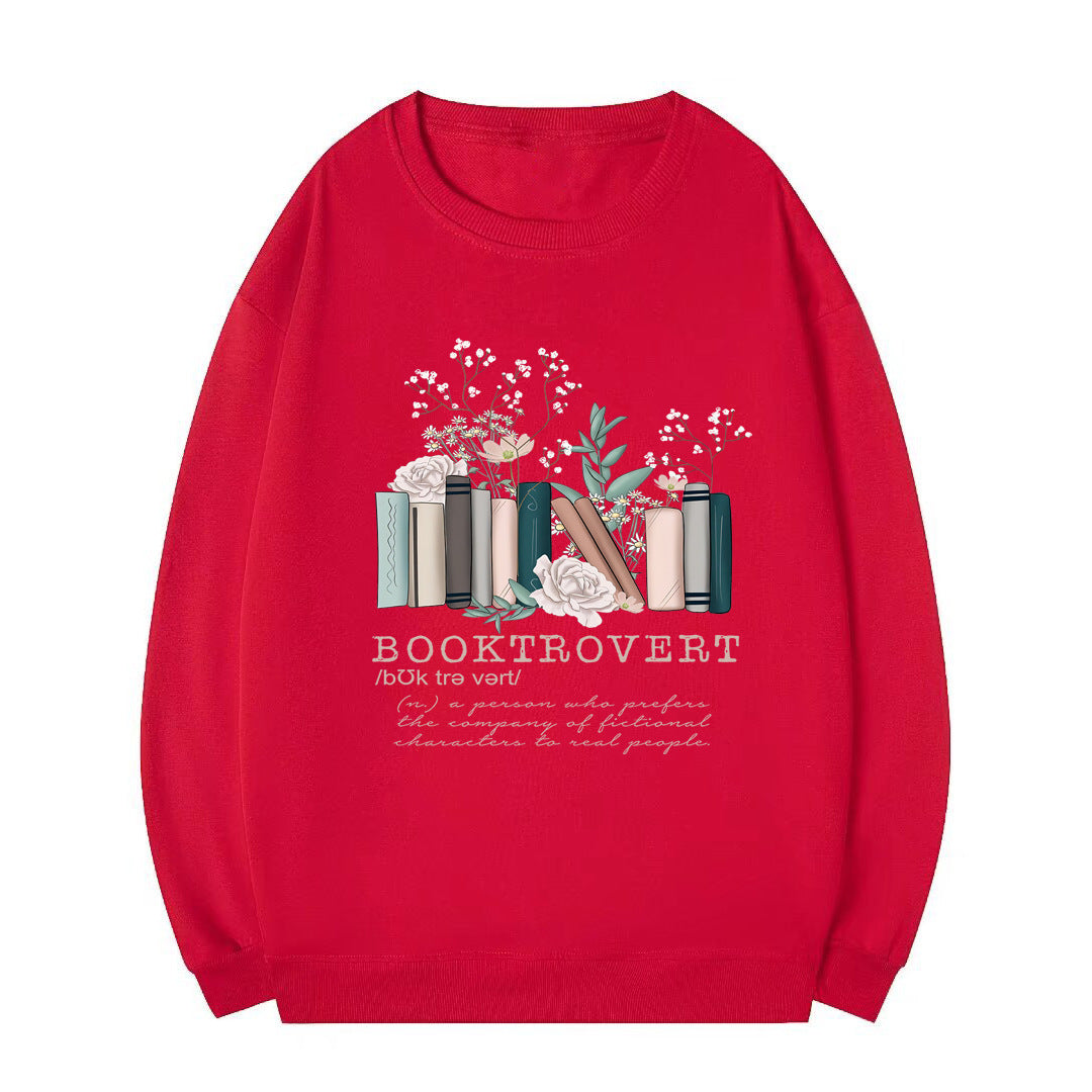 Sweat-shirt pour femmes avec un design de livre ludique et une lettering inspirante Chic & Stil