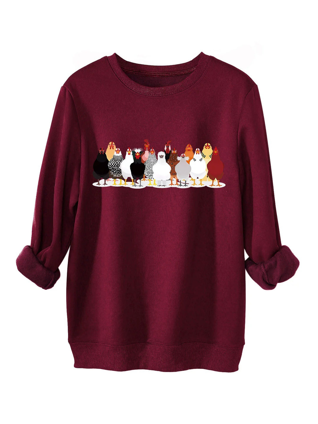 Sweatshirt for women with playful chicken pattern Lune London