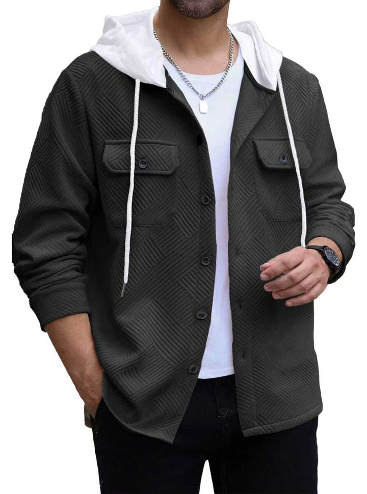 Casual shirt jacket for men with hood function and practical pockets Lune London