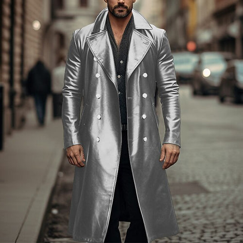 Elegant long trench coat for men in high-quality material Lune London