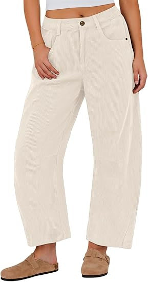 Pantalons en corduroy pour femmes avec poches latérales Chic & Stil