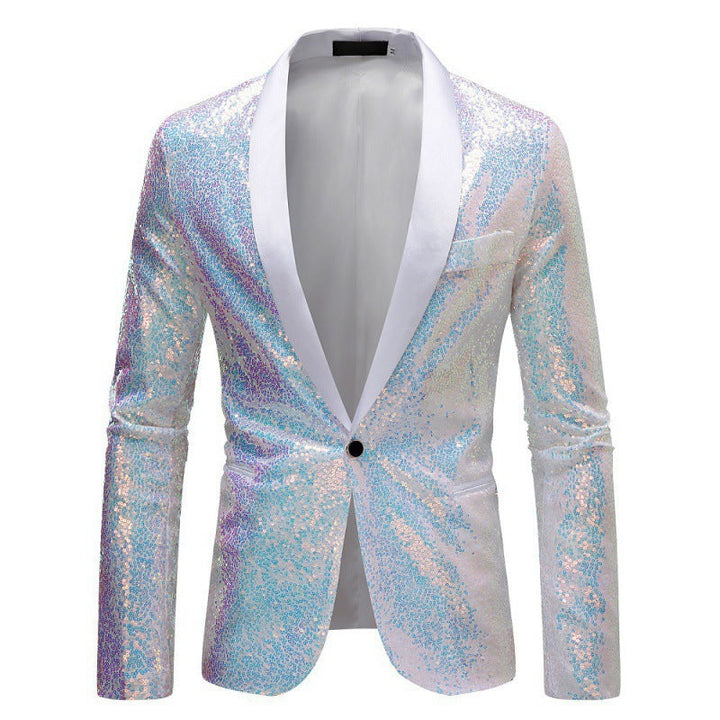 Men's Glamorous Sequin Blazer with Modern Cut Lune London