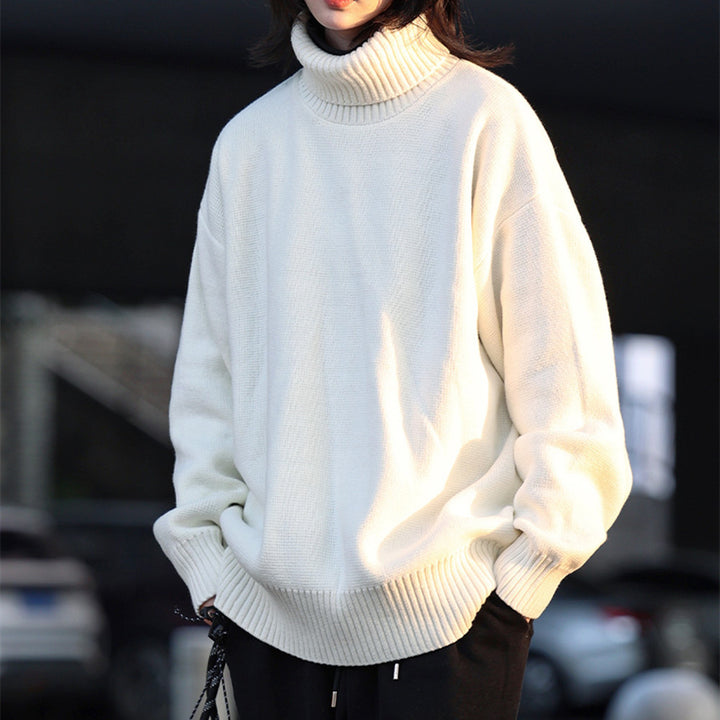 Cozy knit sweater for women with a high collar and relaxed fit Lune London