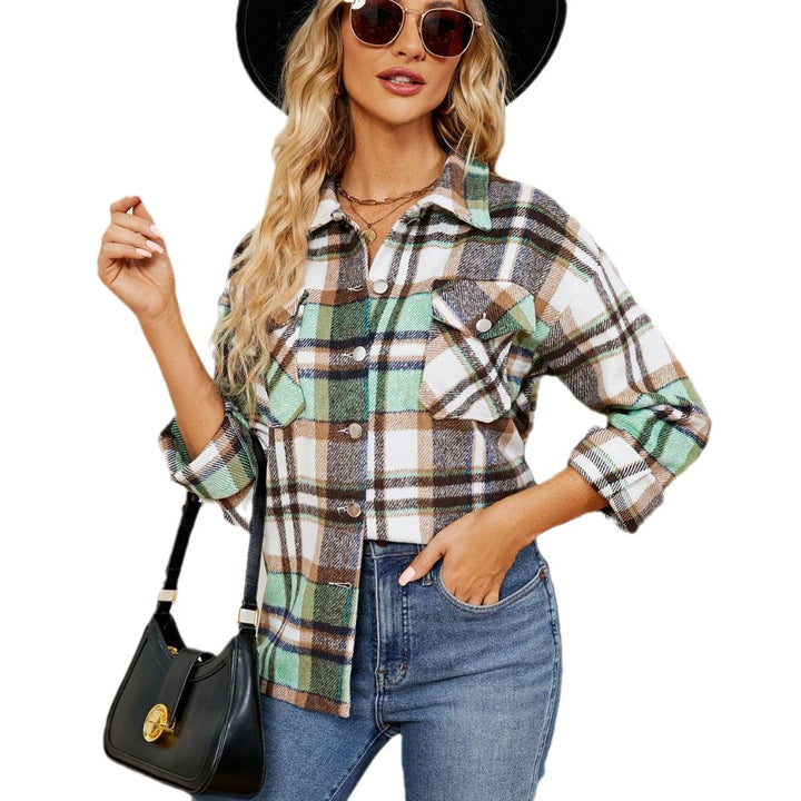 Oversized checkered shirt for women in soft flannel Lune London