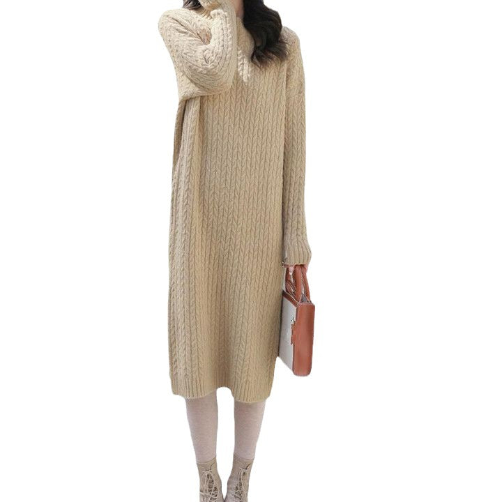 Robe en tricot pour femme au design décontracté avec motif structuré Chic & Stil