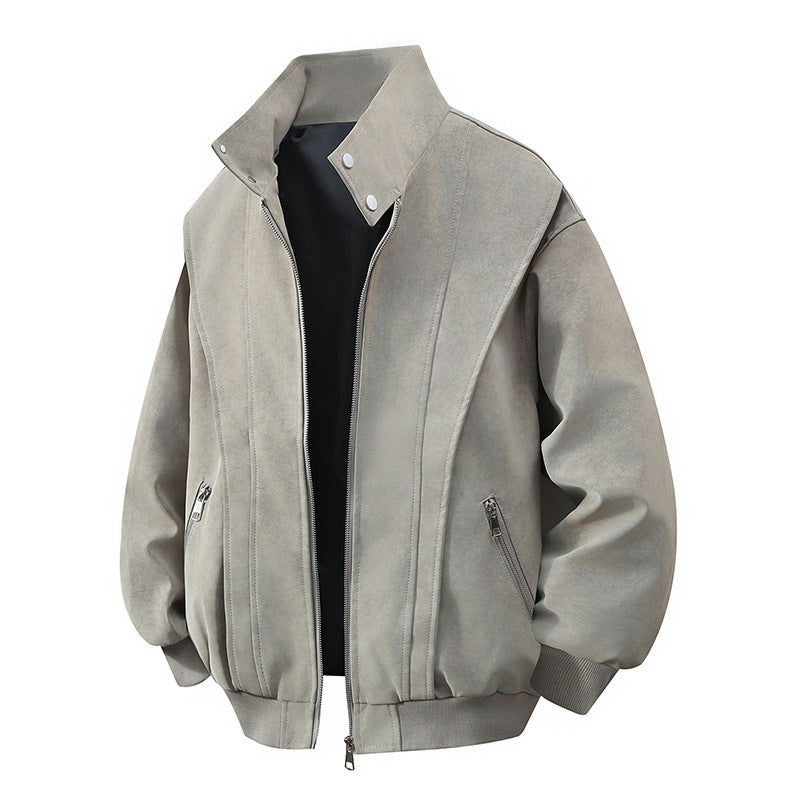Designer women's transition jacket with high collar and practical zip pockets Lune London
