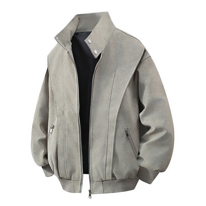 Designer women's transition jacket with high collar and practical zip pockets Lune London