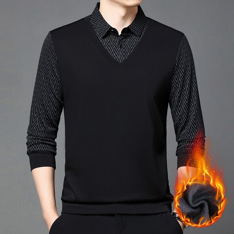Trendy long sleeve shirt for men with structured collar and moisture-regulating properties Lune London