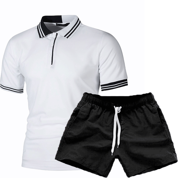 Men's polo set and shorts with trendy design and functional comfort Lune London