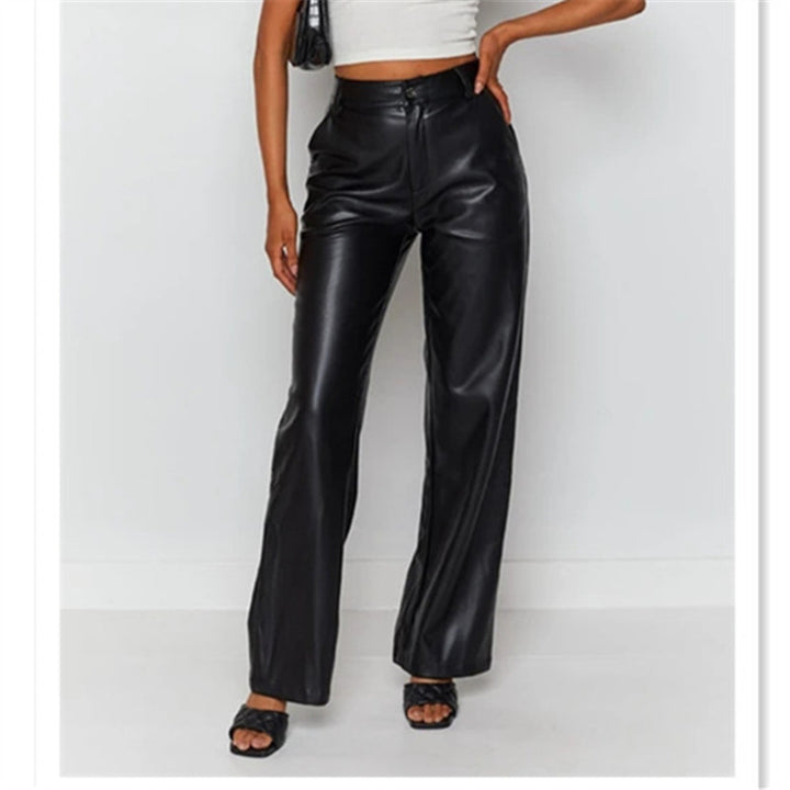 Ladies Elegant Pants in Faux Leather Lune London