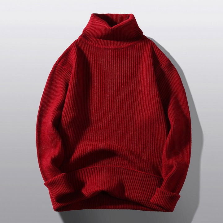 Structured knit sweater with a comfortable roll neck for men Lune London