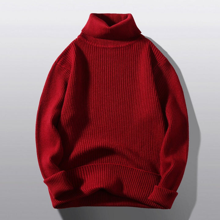 Men's Comfortable Roll-Neck Sweater Made Of Textured Knit Lune London