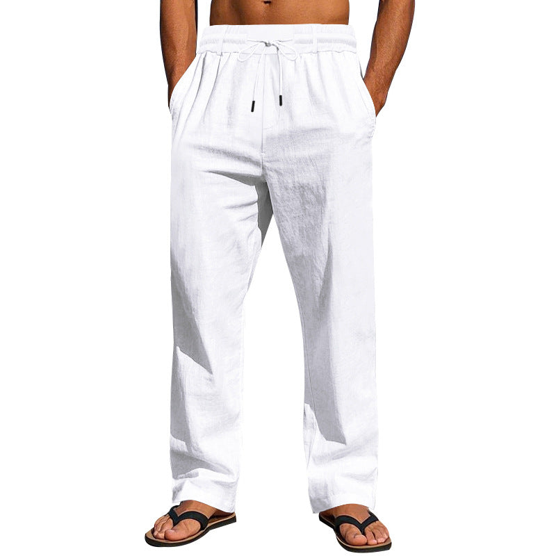 Casual Beach Pants for Men with Adjustable Drawstring and Convenient Side Pockets Lune London
