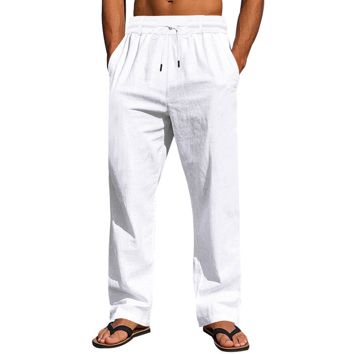 Casual Beach Pants for Men with Adjustable Drawstring and Convenient Side Pockets Lune London
