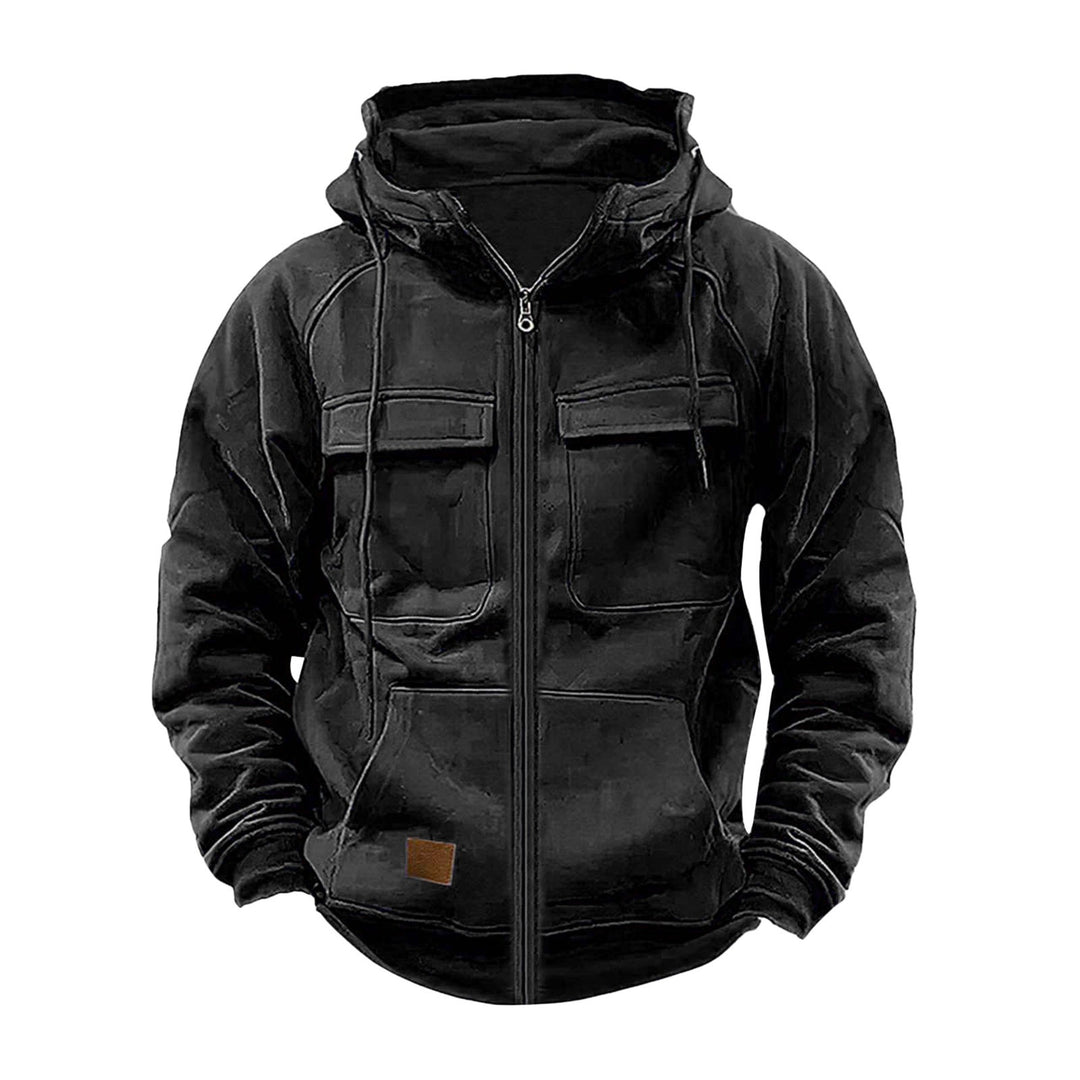 Men's hoodie jacket with practical pockets and robust design Lune London