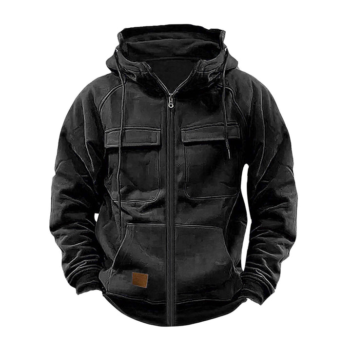 Men's hoodie jacket with practical pockets and robust design Lune London