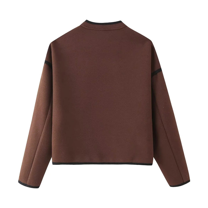 Elegant transition jacket for women with contrasting edges Lune London