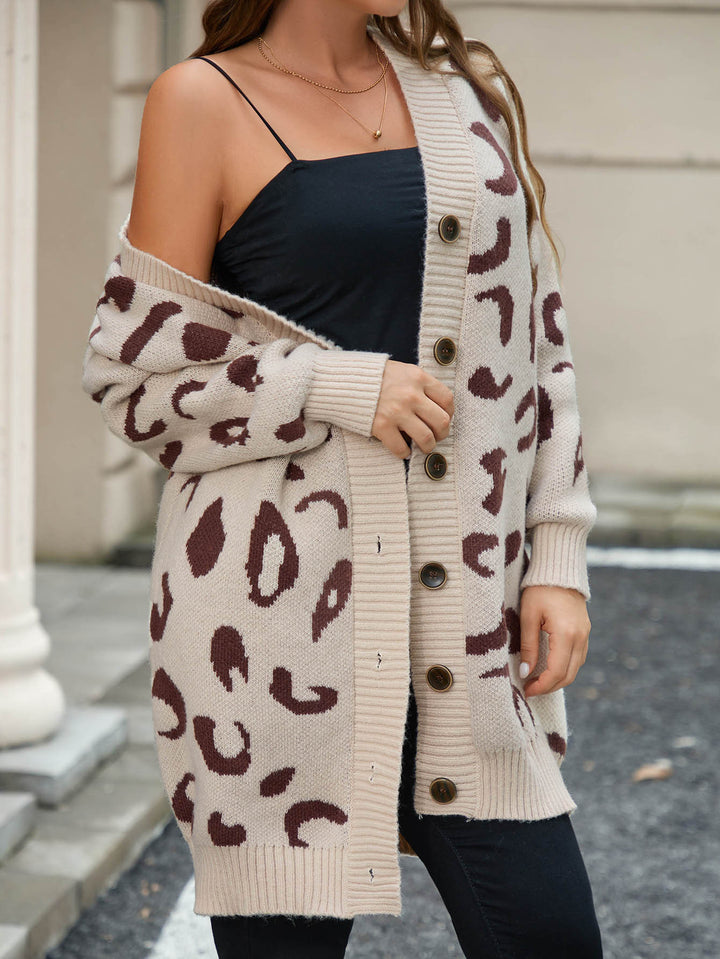 Lune London leopard print knit jacket for ladies