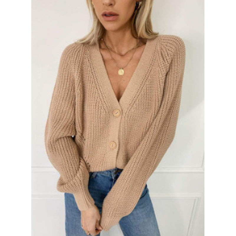 Ladies Knitted Button-Cardigan Lune London