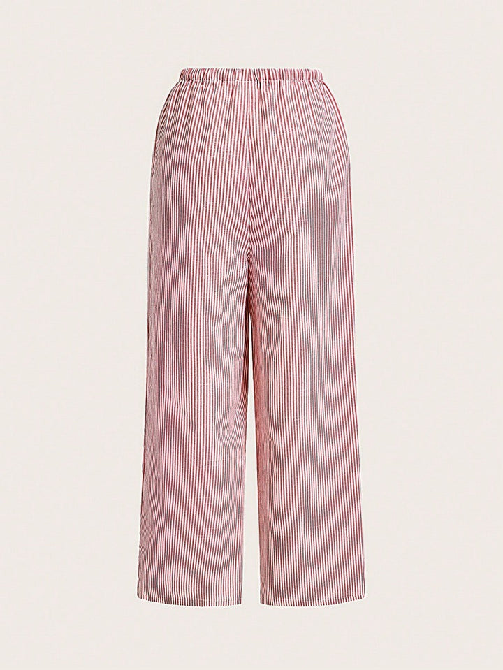 Casual summer trousers for women with side pockets and elastic waistband Lune London
