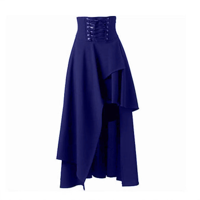 Ladies Elegant Asymmetrical Skirt with Laces Lune London