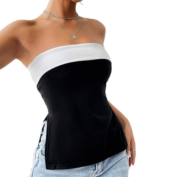 Débardeur pour femmes avec une silhouette ajustée et un design contrasté élégant Chic & Stil