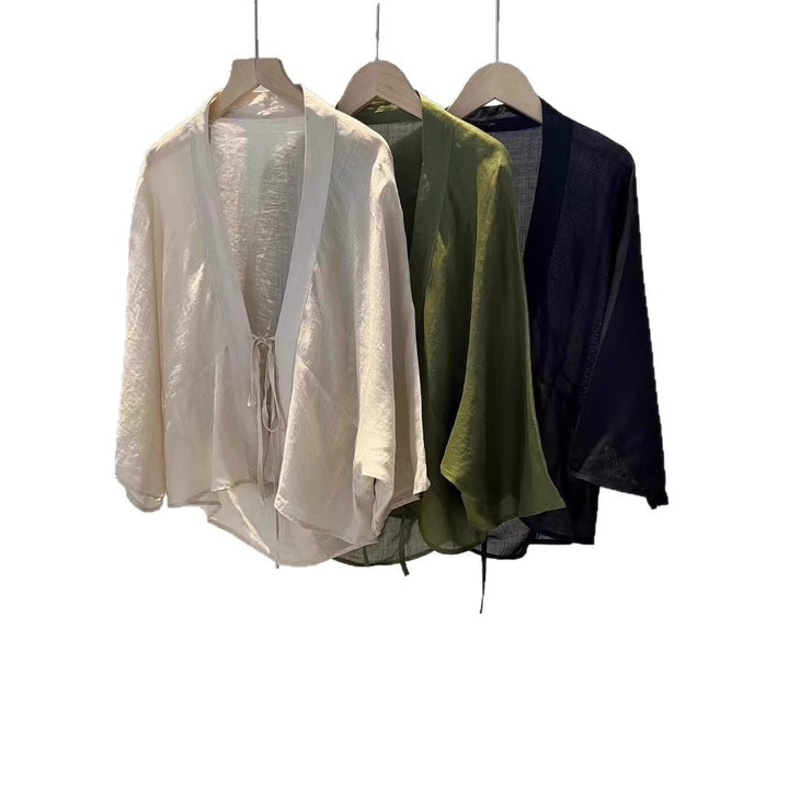 Women Lightweight Sheer Wrap Jacket Lune London