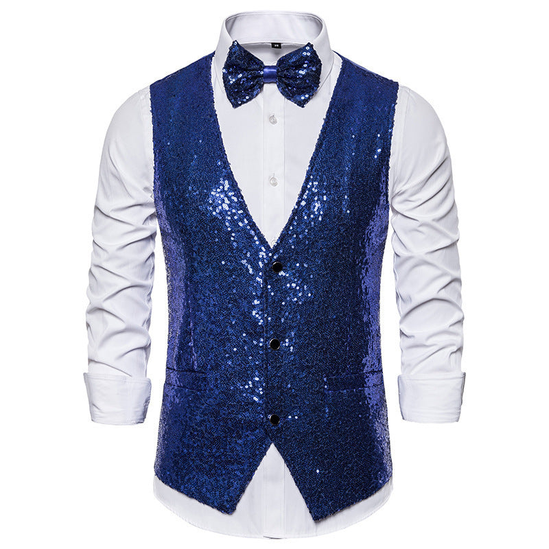 Elegant sequin jacket for men with a classic cut and practical bow tie Lune London
