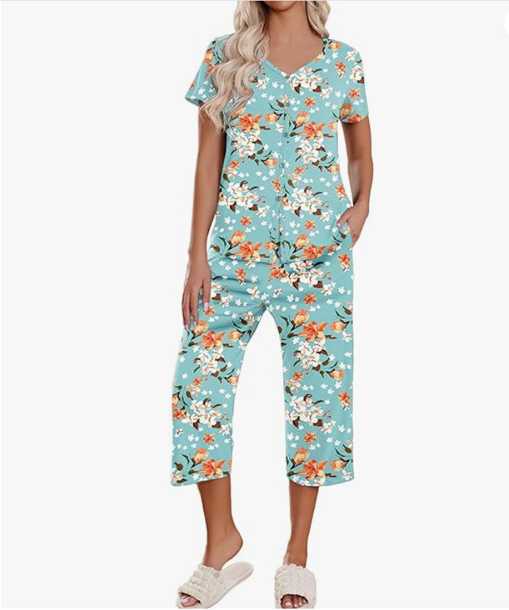 Women's pajamas set with short sleeves and comfortable pants Lune London