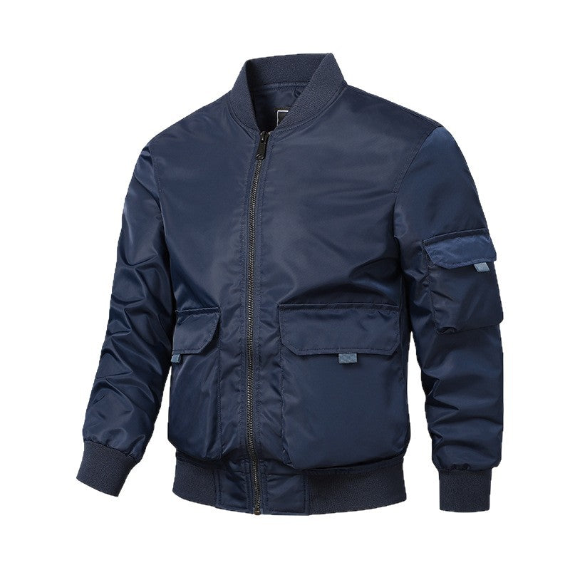 Men's sporty bomber jacket with practical pockets and elastic cuffs Lune London