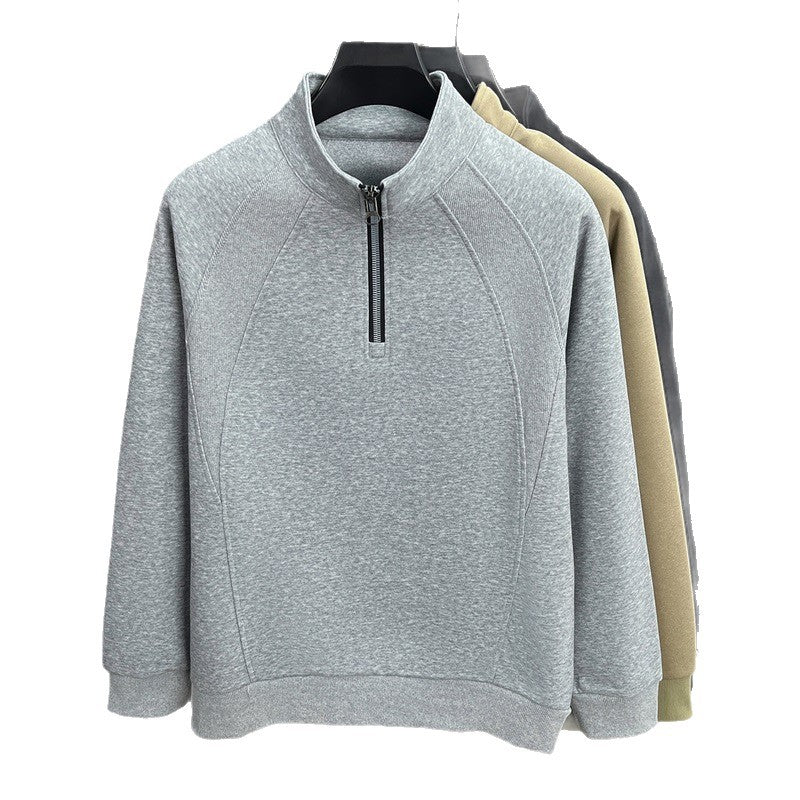 Trendy knitted sweater for men with high collar and zipper Lune London