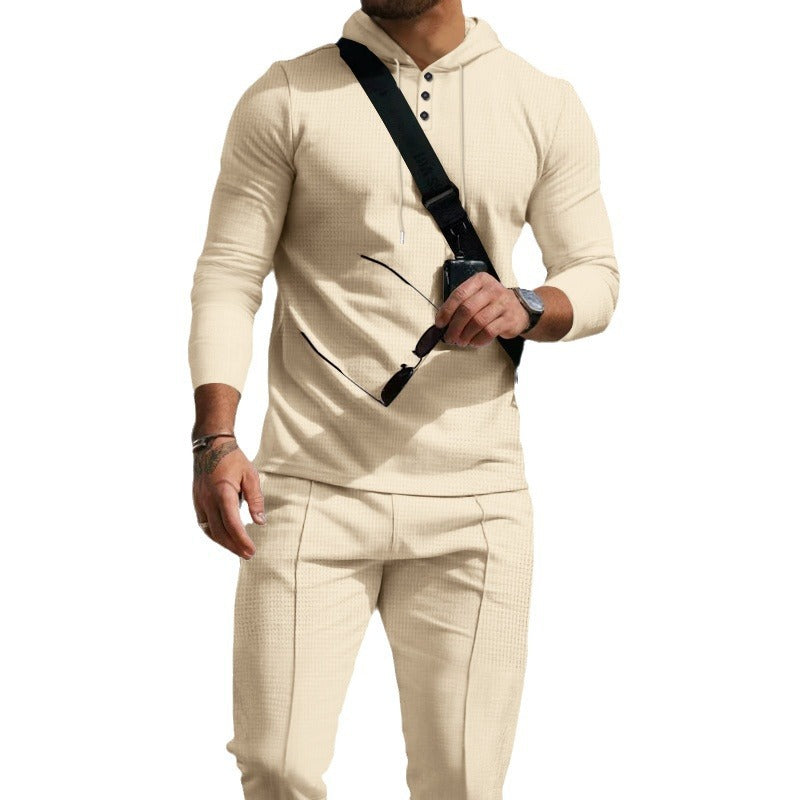 Men's Sporty Hooded Sweatshirt with Practical Zipper Lune London