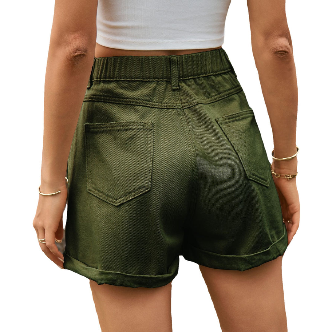 High-waisted loose denim shorts for women with practical pockets Lune London