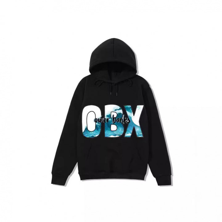 Women's Hooded Sweatshirt with Maritime Graphic Design Chic & Stil