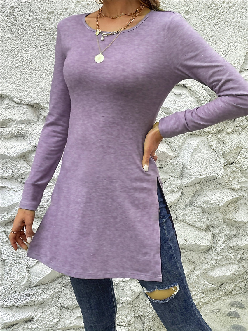 Long sleeve tunic for women with side slits and modern cut Lune London