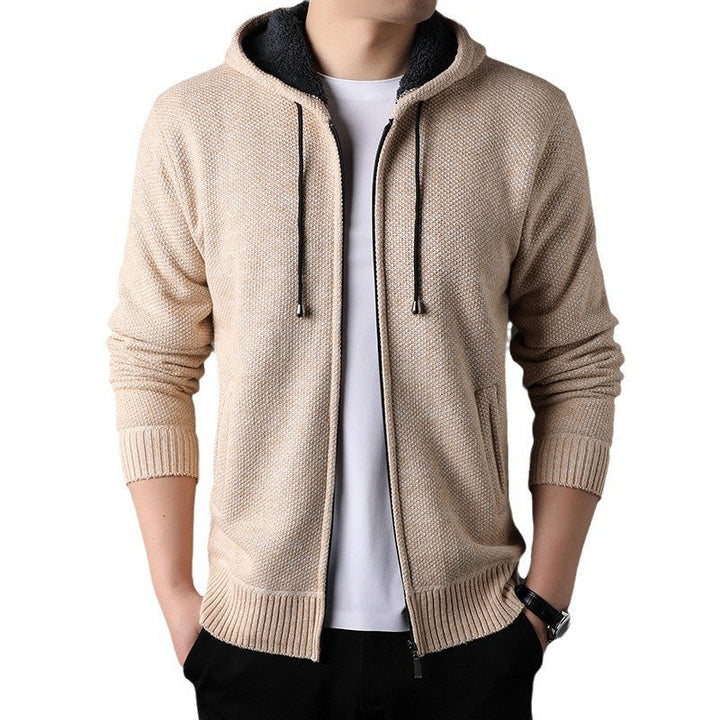 Lune London | Men's fashionable cardigan with hood and soft padded lining