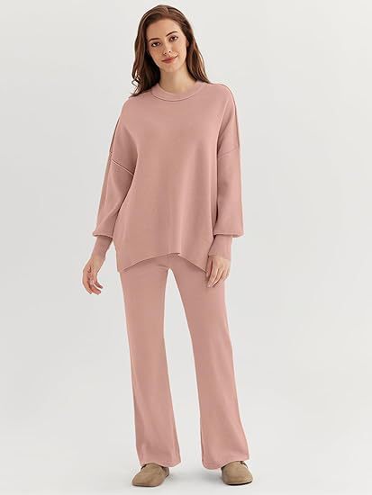 Women Comfortable Sweatpants and Oversized Sweatshirt Set Lune London