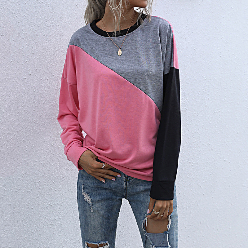 Sweat à capuche féminin à la mode avec des blocs de couleur contrastés Chic & Stil